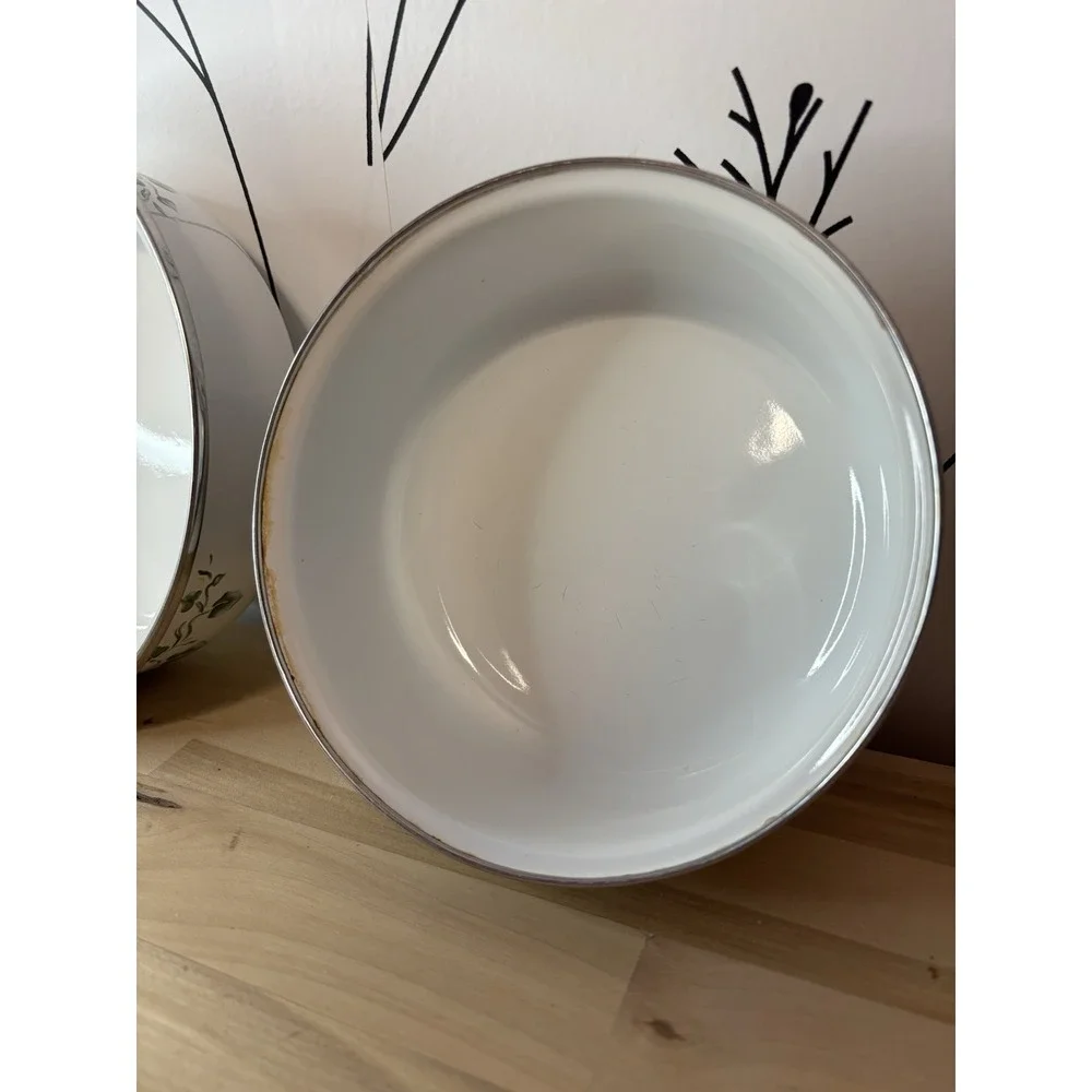 Lincoware Callaway Metals Bowl Set, White Green, 6.5